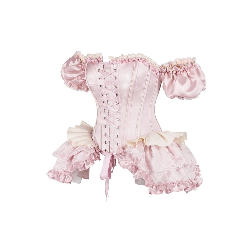 Attitude Corsets - Eclipse Cinderella Rococo Overbust korset - Roze